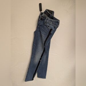 Lucky Brand Denim Skinny Jeans with Dark Stripe
